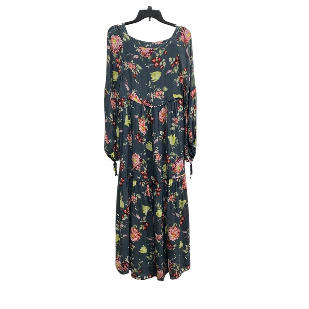Anthropologie Evelin Maxi Dress Long Puff Sleeve Tiered Square Neck Womens M - Picture 2 of 10